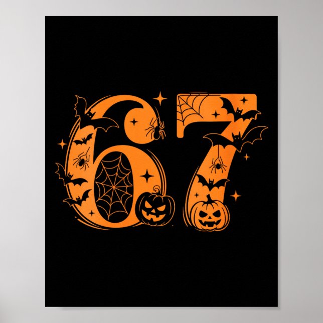 Póster Womens Fun Six Seven 6 7 Meme Design Couples Hallo (Frente)