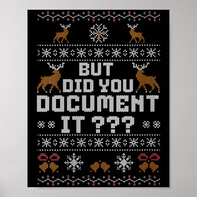 Póster Womens Funny But Did You Doent It Holiday Office U (Frente)
