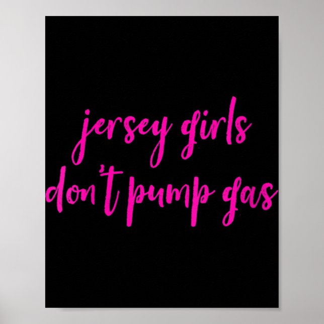 Póster Womens Funny New Jersey Women, Jersey Girls Don't  (Frente)