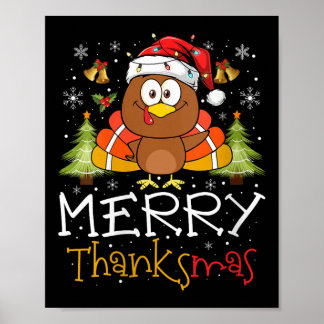 Póster Womens Funny Thanksmas 2025 Merry Thanksmas Thanks