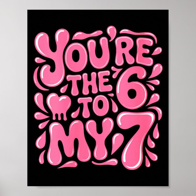 Póster Women's Funny Valentines Day 67 Meme Couples You'r (Frente)