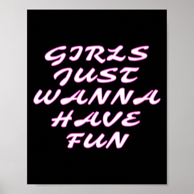 Póster Womens Girls Just W Have Fun V-neck  (Frente)