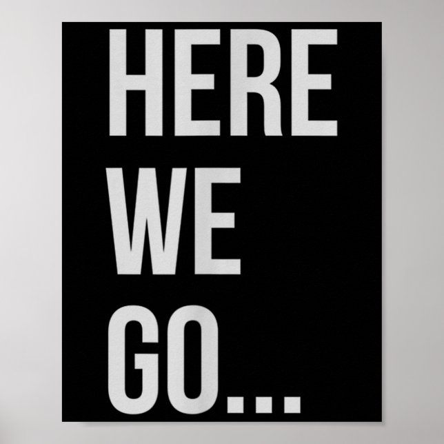 Póster Womens Here We Go Xl Heather Blue  (Frente)