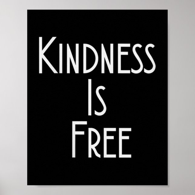 Póster Womens Kindness Is Shirt Motivation Insration V-ne (Frente)