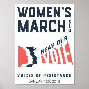 Póster Women's March SLO January Event