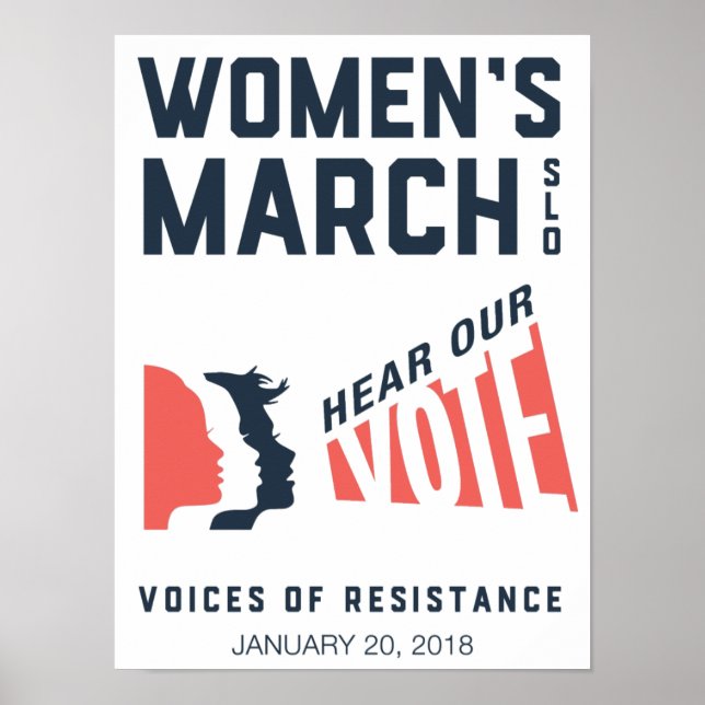 Póster Women's March SLO January Event (Frente)