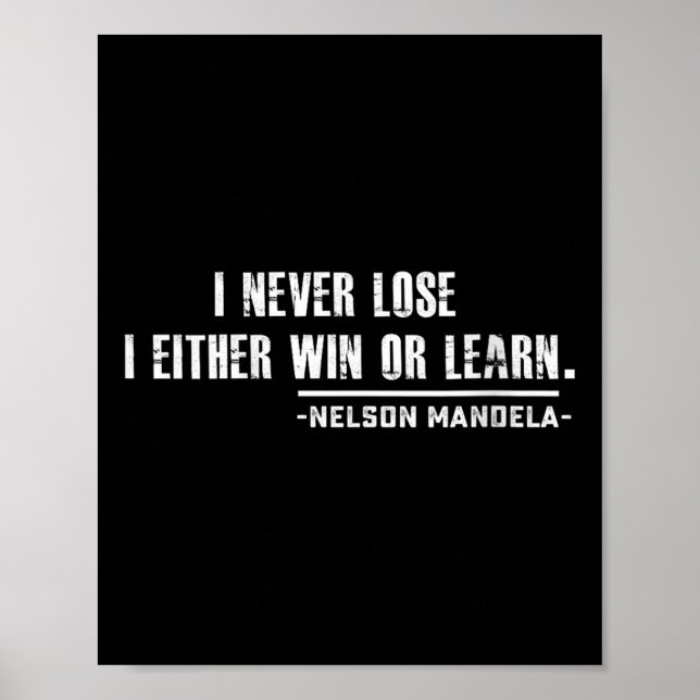 Póster Womens Nelson Mandela's Motivational Quote V-neck  (Frente)