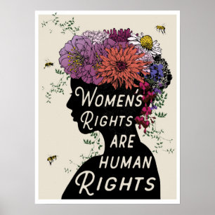 Póster "Women's Rights Are Human Rights" 18x24 poster