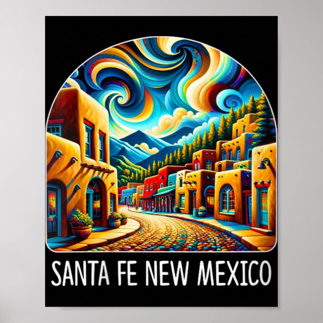 Póster Womens Santa Fe New Mexico - Expressionism Art - V (Frente)