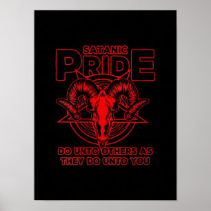 Póster Womens Satanic Pride Satanism Pagan Goat Satan