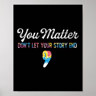 Póster Womens Semicolon Mental Health Awareness Inspirati