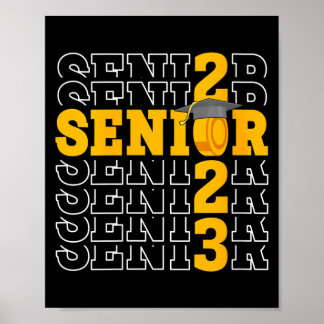 Póster Womens senior 2023 hockey player graduate class of