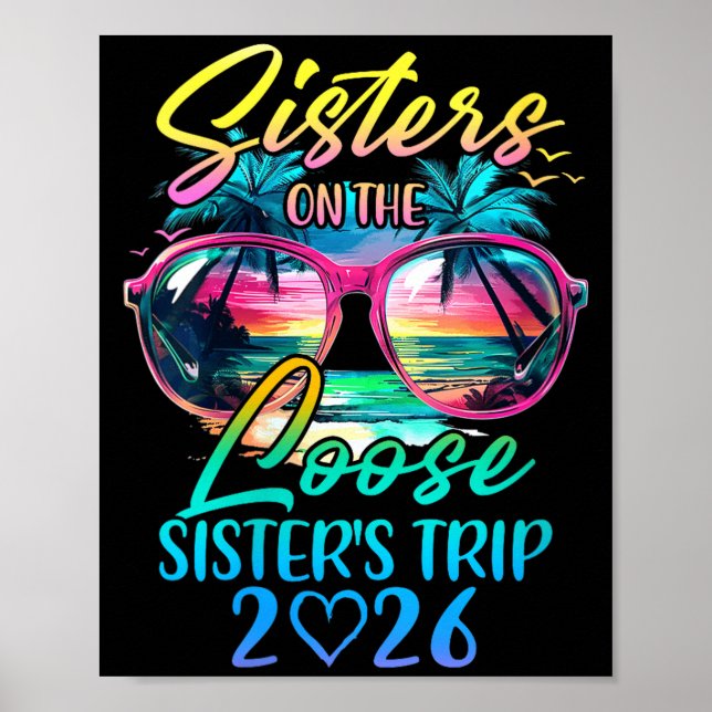 Póster Womens Sisters On The Loose Sisters Trip 2026 Funn (Frente)