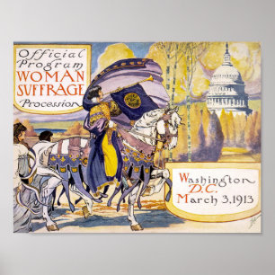 Póster Women's Suffrage 1913 Girl on a Horse