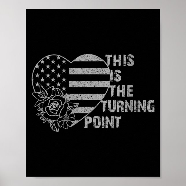 Póster Womens This Is The Turning Int Tee Usa Flag For Me (Frente)