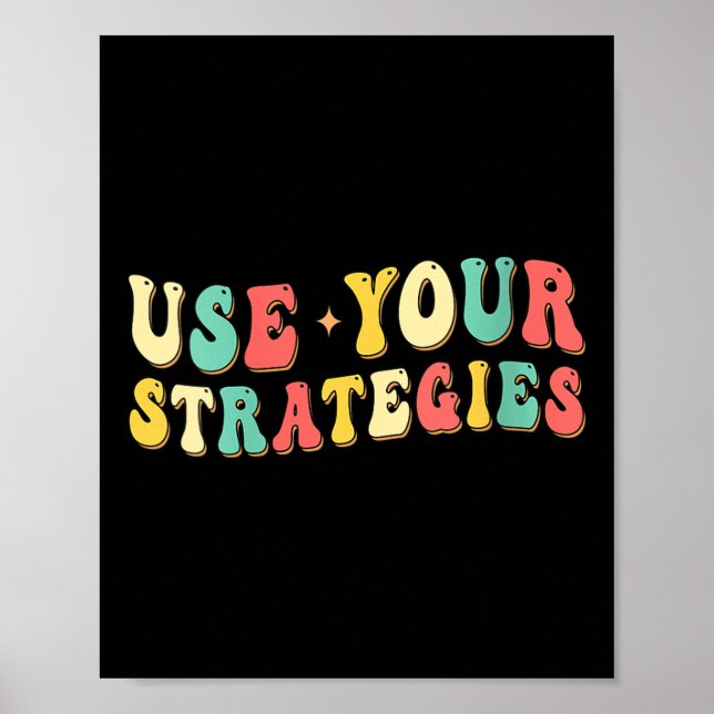 Póster Womens Use Your Strategies Test Day Testing Exam S (Frente)