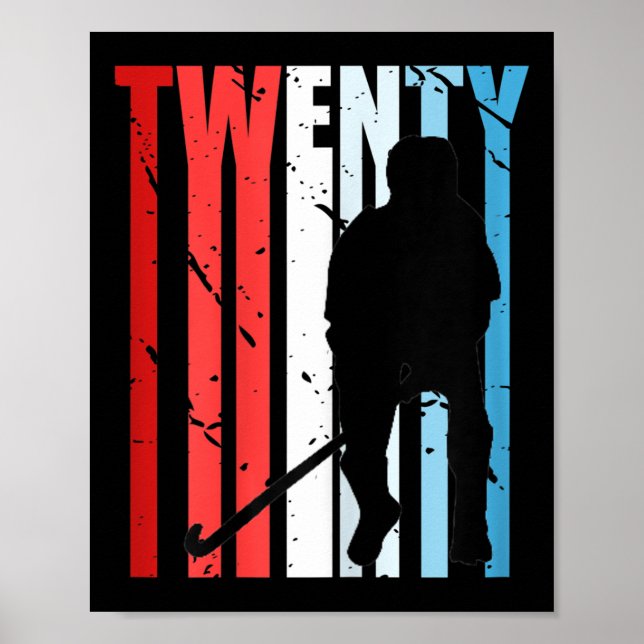 Póster Womens Womens Field Hockey 48th Birthday Player Te (Frente)