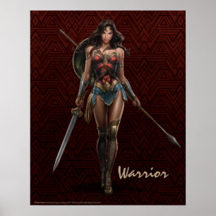 Póster Wonder Woman Battle Ready Comic Art