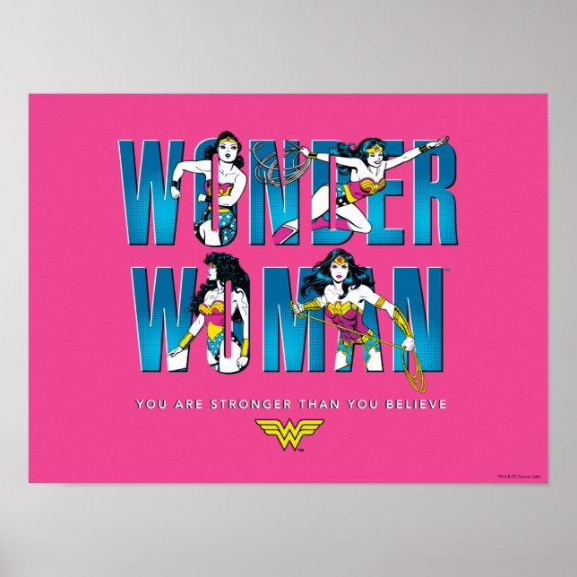 Póster Wonder Woman "You Are Stronger Than You Believe" (Frente)