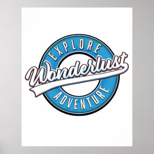 Póster Wonderlust Explore Adventure