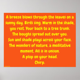 Póster "Wonders Of Nature", humor, meditation