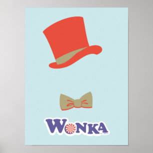 Póster Wonka Top Hat & Bow Tie