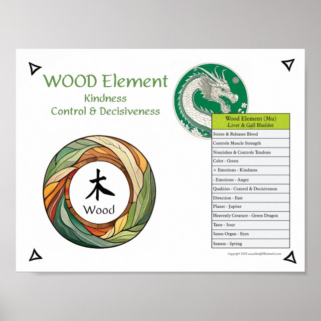 Póster Wood Element Acupuncture (Frente)