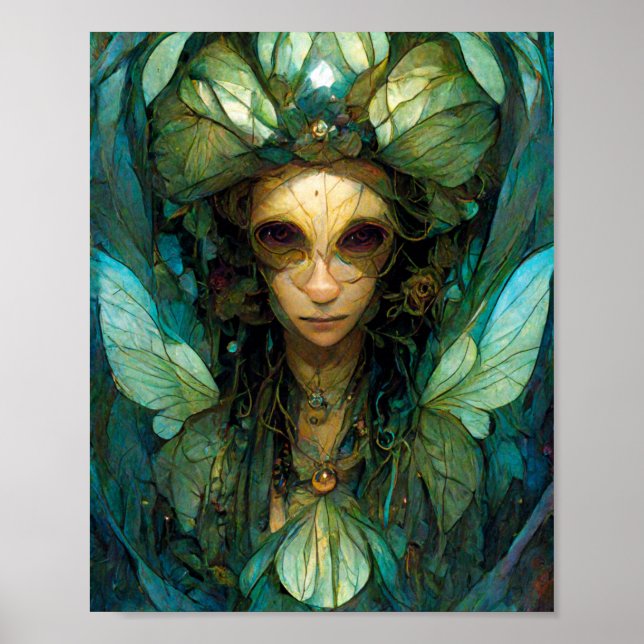 Póster Wood Elf Fairy Fantasy Art Poster (Frente)