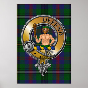 Póster Wood Tartan & Badge