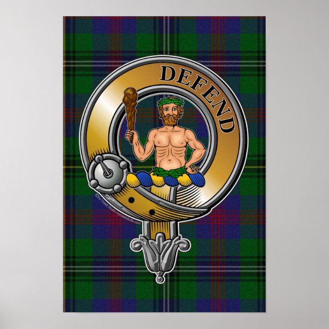 Póster Wood Tartan & Badge (Frente)