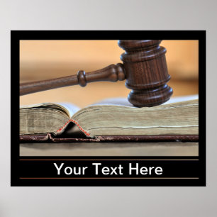 Póster Wooden Judge's Gavel Poster