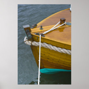Póster Wooden Sailboat In Water