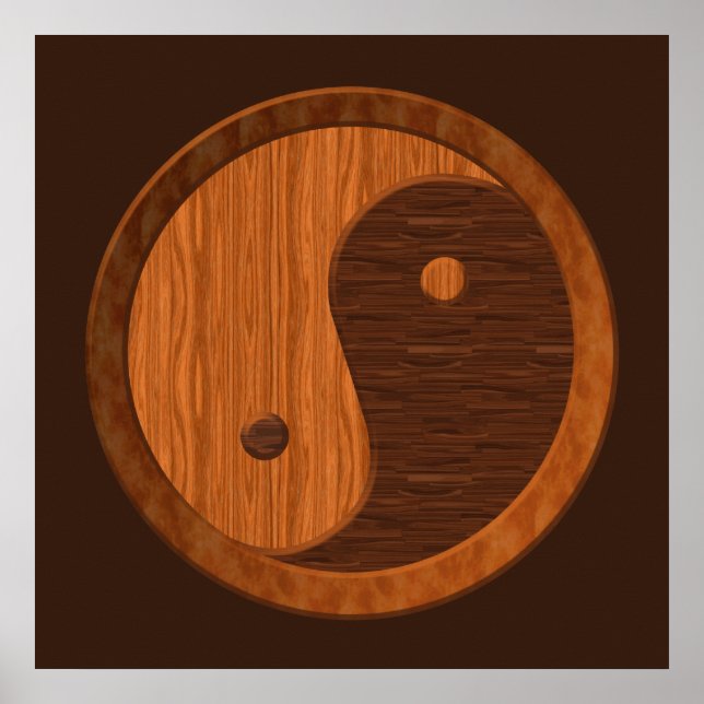 Póster Wooden Yin Yang Poster (Frente)