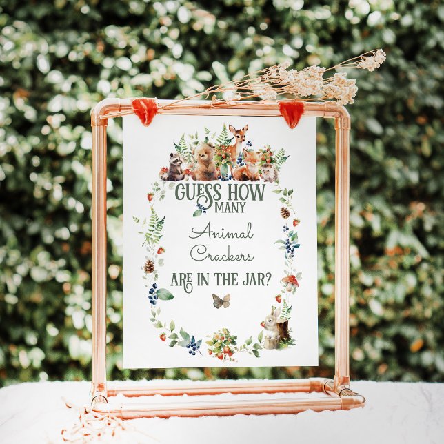 Póster Woodland Animal Adventure Baby Shower Animal Game (Subido por el creador)