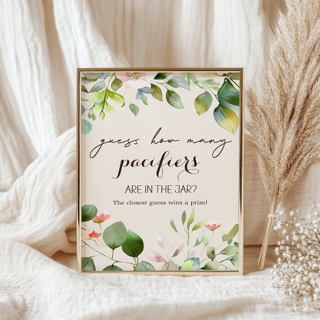 Póster Woodland Animals Baby Shower Adivinan Juego Rótulo (Subido por el creador)