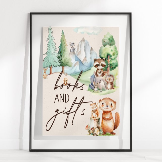 Póster Woodland Animals Boho Baby Shower Books Regalos Ró (Subido por el creador)