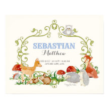 Woodland Animals Deer Fox Boy Recién Nacidos