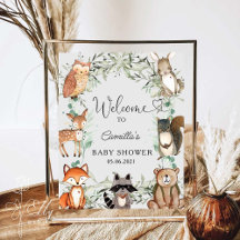 Woodland Animals Forest Baby Shower