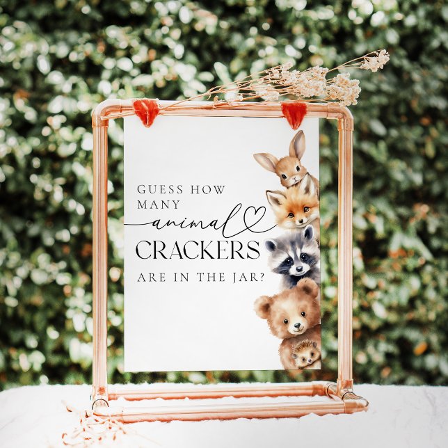 Póster Woodland Animals Juego de Baby Shower moderno (Subido por el creador)