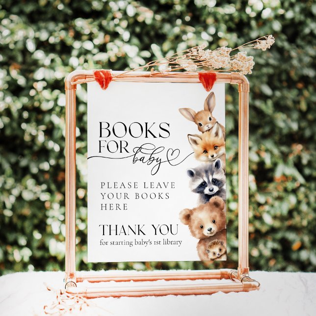 Póster Woodland Animals libros modernos de Baby Shower (Subido por el creador)
