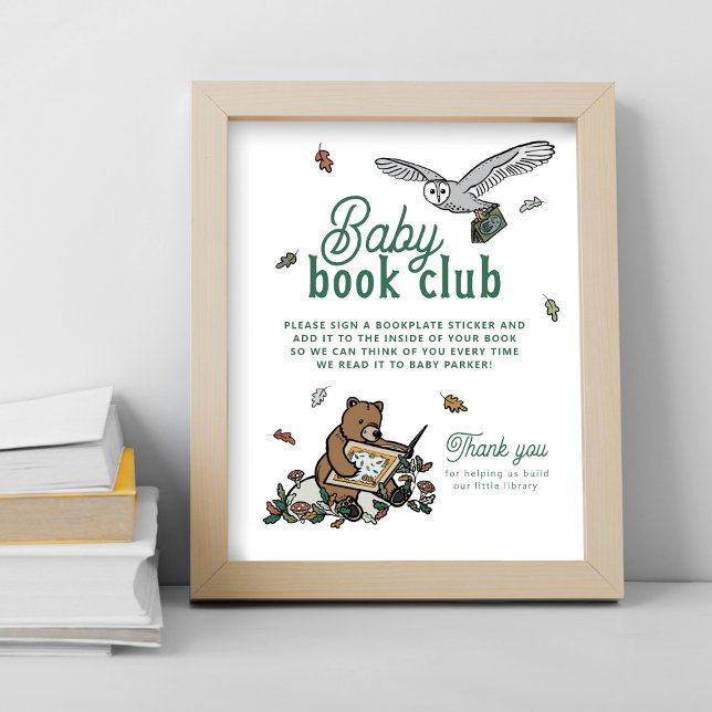 Póster Woodland Baby Book Club Ducha Actividad Mesa Rótul (Subido por el creador)
