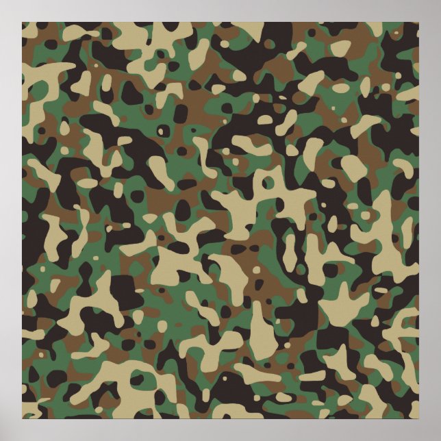 Póster Woodland Camo (Frente)