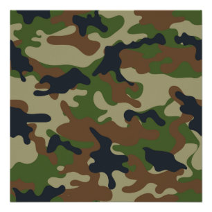 Póster Woodland Camo
