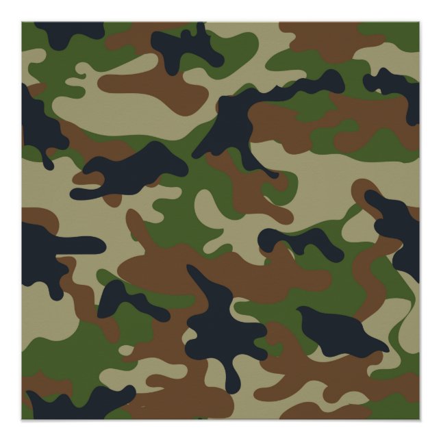 Póster Woodland Camo (Anverso)