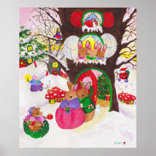 Póster Woodland Christmas poster
