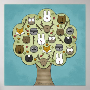 Póster Woodland Critters-Best Forest Friends