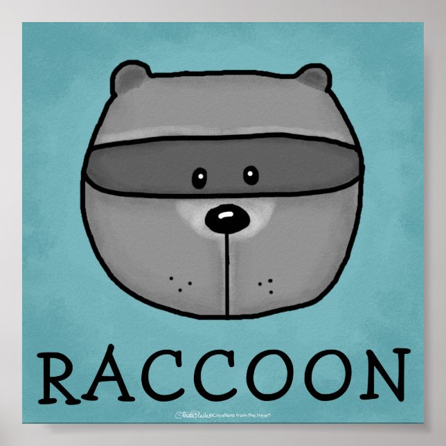 Póster Woodland Critters-Best Forest Friends-Raccoon (Frente)