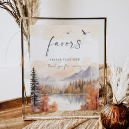 Póster Woodland favorece al Rótulo ruso Boda de Baby Show