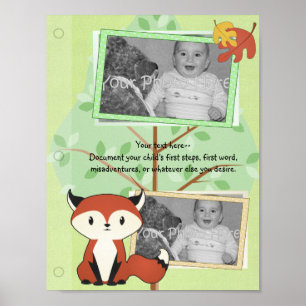 Póster Woodland Fox Baby Book
