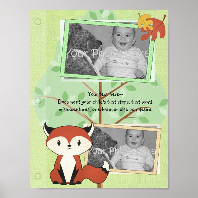 Póster Woodland Fox Baby Book (Frente)